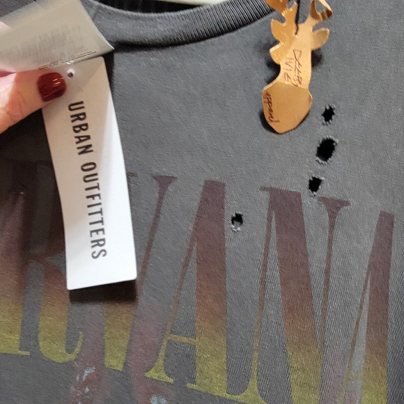 Upcycled Urban Outfitters Nirvana Graphic Tee Maxi Dress Size 2X/3XL - Picture 6 of 8